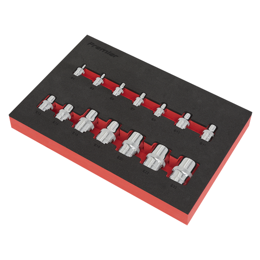 Sealey Premier Socket Set 14 Piece 1/4", 3/8" & 1/2" Drive AK61807