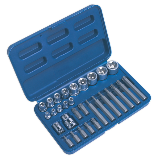 Sealey Premier Socket & Bit Set 30 Piece 1/4", 3/8" & 1/2" Drive AK619