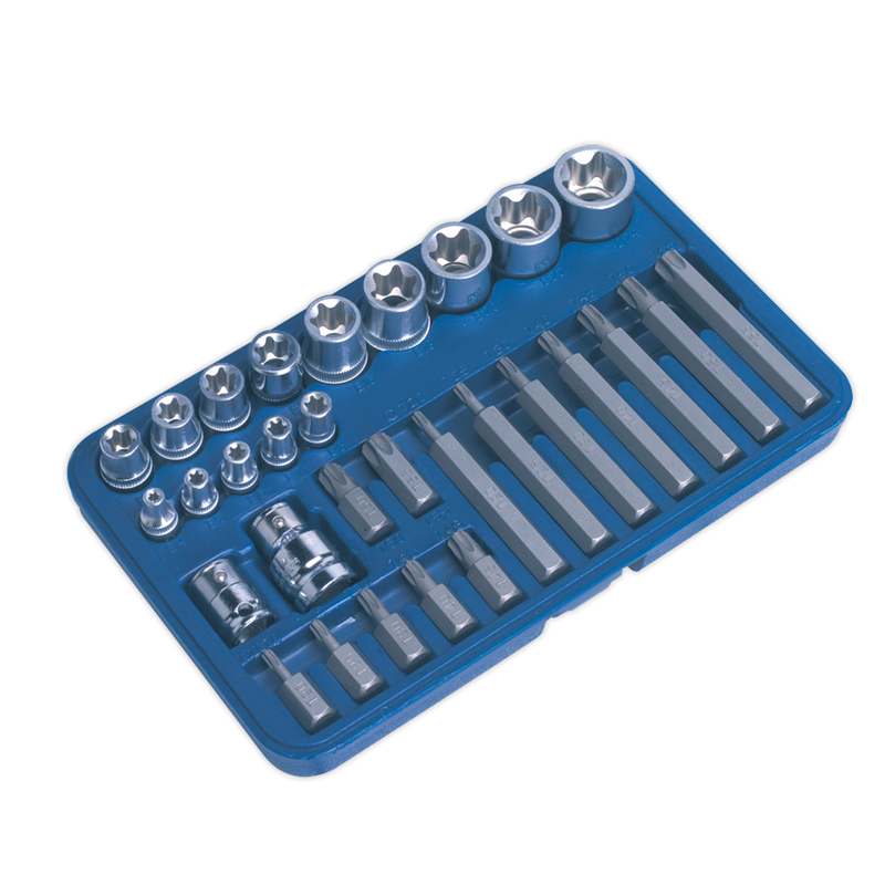 Sealey Premier Socket & Bit Set 30 Piece 1/4", 3/8" & 1/2" Drive AK619