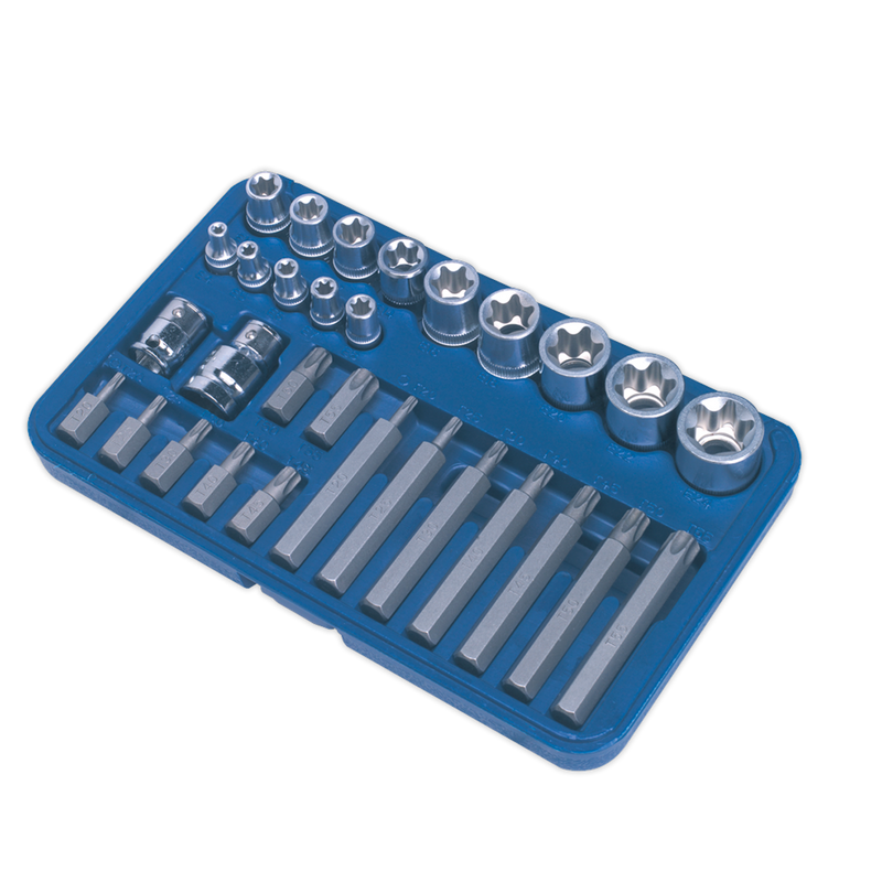 Sealey Premier Socket & Bit Set 30 Piece 1/4", 3/8" & 1/2" Drive AK619
