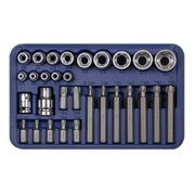 Sealey Premier Socket & Bit Set 30 Piece 1/4", 3/8" & 1/2" Drive AK619
