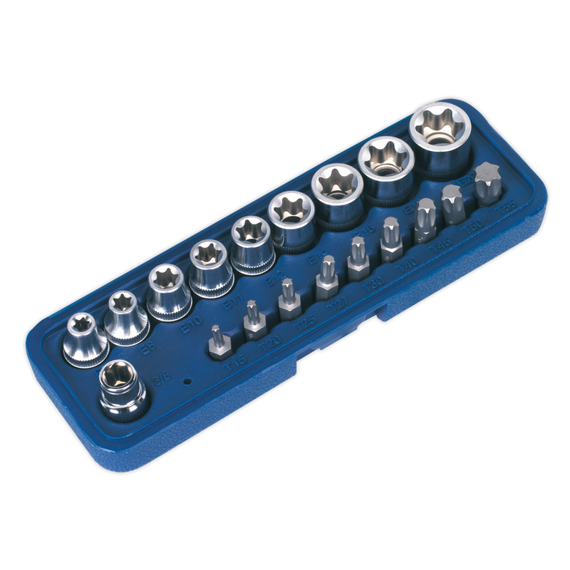 Sealey Premier TRX-Star Socket & Bit Set 3/8" Drive 19 Piece