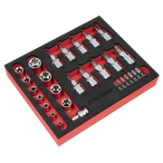 Sealey Premier TRX-Star Socket & Security Bit Set 29 Piece 1/4" & 3/8" Drive