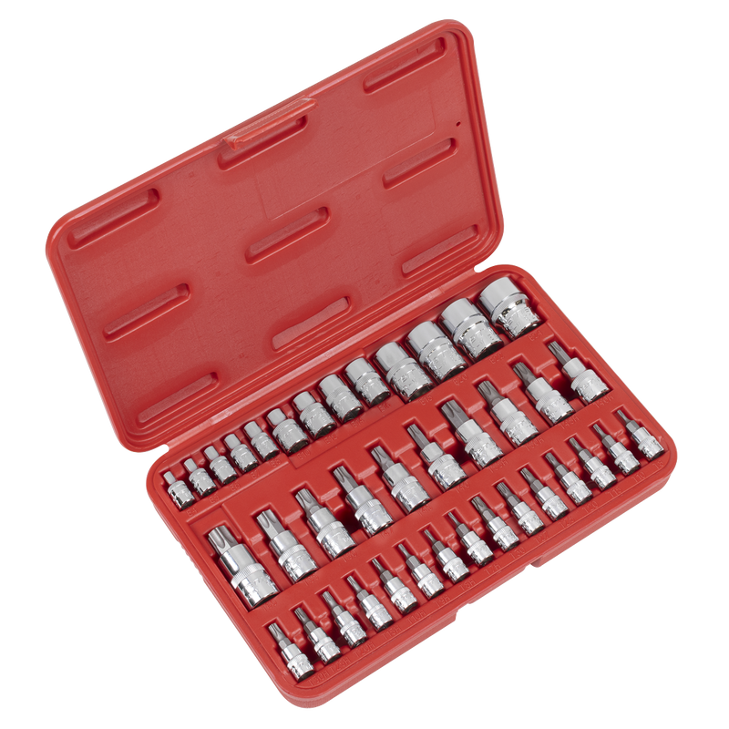Sealey Premier TRX-Star Socket Bit Set 38 Piece 1/4" 3/8" 1/2" Drive