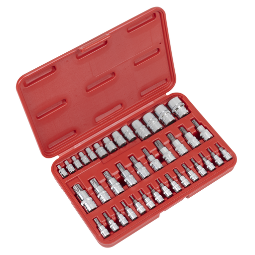 Sealey Premier TRX-Star Socket Bit Set 38 Piece 1/4" 3/8" 1/2" Drive