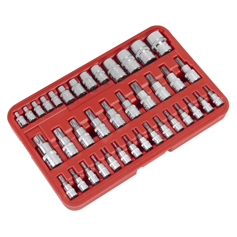 Sealey Premier TRX-Star Socket Bit Set 38 Piece 1/4" 3/8" 1/2" Drive