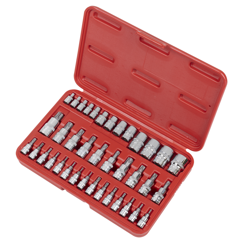 Sealey Premier TRX-Star Socket Bit Set 38 Piece 1/4" 3/8" 1/2" Drive