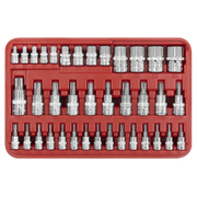 Sealey Premier TRX-Star Socket Bit Set 38 Piece 1/4" 3/8" 1/2" Drive