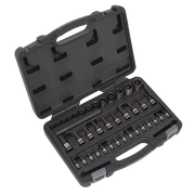 Sealey Premier Black Socket & Security Bit Set 38 Piece 1/4" 3/8" 1/2" Drive
