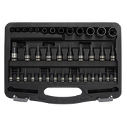 Sealey Premier Black Socket & Security Bit Set 38 Piece 1/4" 3/8" 1/2" Drive