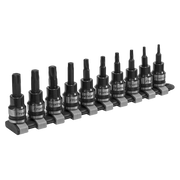 Sealey Premier Black TRX-Star Socket Bit Set 3/8"Sq Drive 10 Piece
