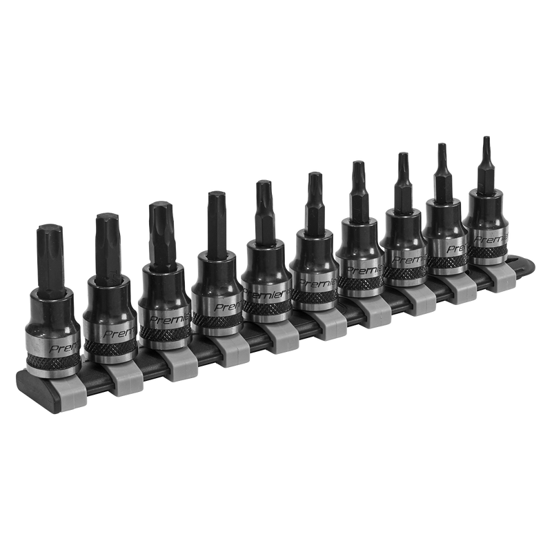 Sealey Premier Black TRX-Star Socket Bit Set 3/8"Sq Drive 10 Piece