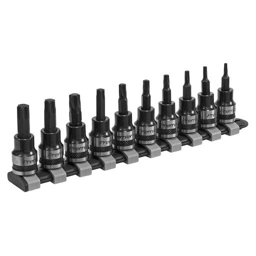Sealey Premier Black TRX-Star Socket Bit Set 3/8"Sq Drive 10 Piece