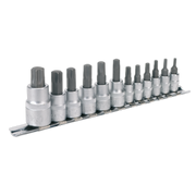 Sealey Premier TRX-Star Socket Bit Set 1/4" 3/8" & 1/2"Sq Drive 12 Piece