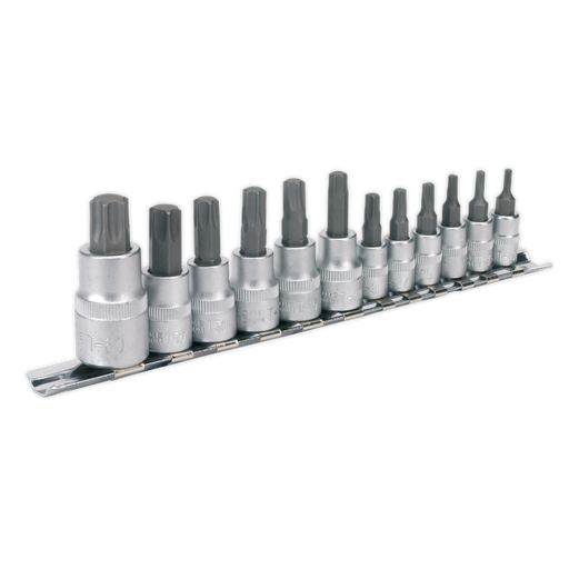 Sealey Premier TRX-Star Socket Bit Set 1/4" 3/8" & 1/2"Sq Drive 12 Piece