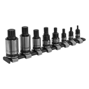 Sealey Premier Black Spline Socket Bit Set 1/4", 3/8" & 1/2"Sq Drive 8 Piece