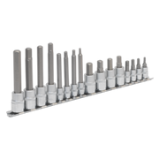 Sealey Premier Hex Socket Bit Set 1/4" & 3/8" Drive 16 Piece