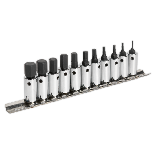 Sealey Premier Hex Socket Bit Set 1/4" Drive 11 Piece