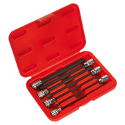 Sealey Premier Hex Socket Bit Set 3/8" Drive 7 Piece