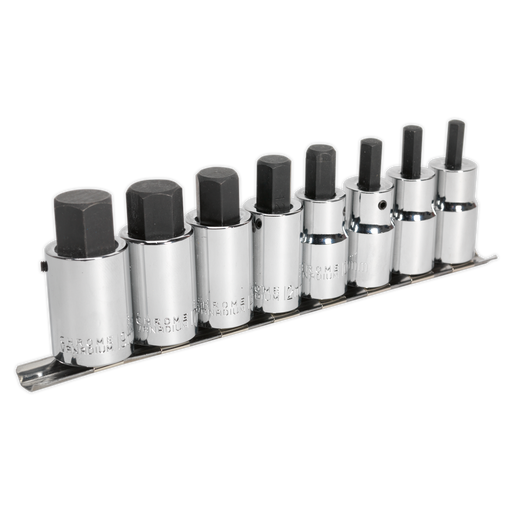Sealey Premier Hex Socket Bit Set 1/2"Sq Drive 8 Piece