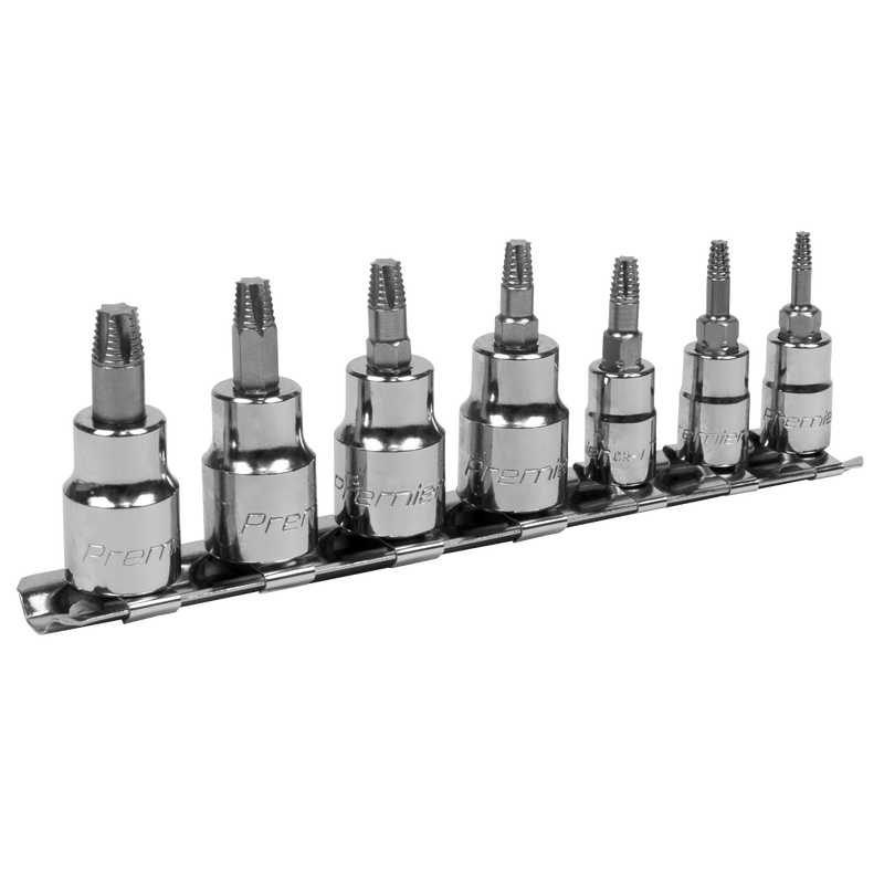 Sealey Premier Lock-On™ TRX-Star Socket Bit Set 7 Piece 1/4" & 3/8" Drive