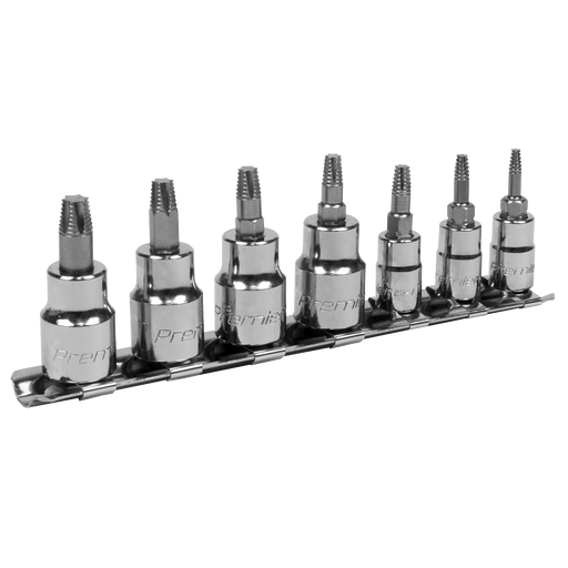 Sealey Premier Lock-On™ TRX-Star Socket Bit Set 7 Piece 1/4" & 3/8" Drive