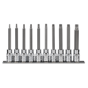 Sealey Premier Socket Bit Set 3/8"Sq Drive 95mm 10 Piece