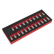 Sealey Premier Socket Bit Set 3/8"Sq Drive 22 Piece AK6243