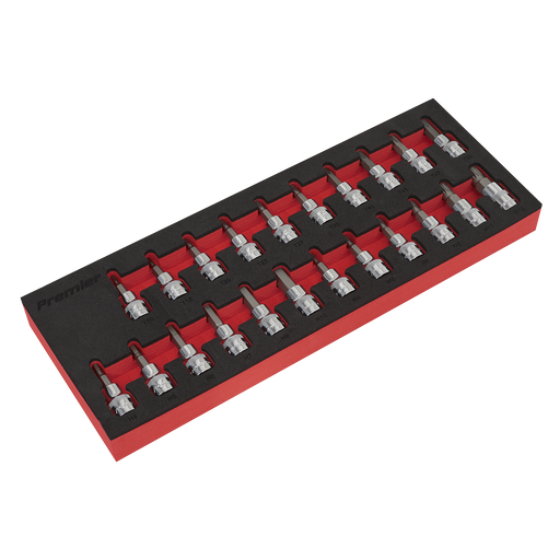 Sealey Premier Socket Bit Set 3/8"Sq Drive 22 Piece AK6243