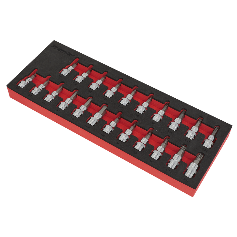 Sealey Premier Socket Bit Set 3/8"Sq Drive 22 Piece AK6243