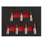 Sealey Premier Socket Bit Set 3/8" Drive 7 Piece Hex AK6246
