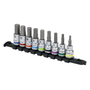 Sealey Premier Platinum Hex Socket Bit Set 3/8" Drive 9 Piece