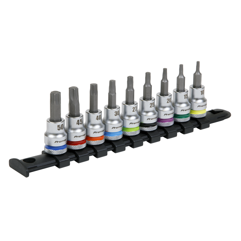 Sealey Premier Platinum Socket Bit Set 3/8" Drive 9 Piece AK6251