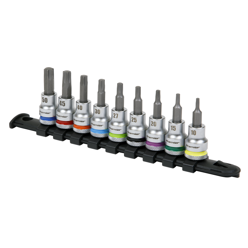 Sealey Premier Platinum Socket Bit Set 3/8" Drive 9 Piece AK6251