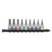 Sealey Premier Platinum Socket Bit Set 3/8" Drive 9 Piece AK6251