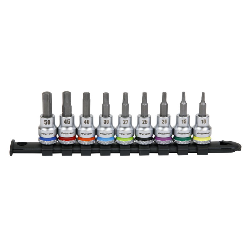 Sealey Premier Platinum Socket Bit Set 3/8" Drive 9 Piece AK6251