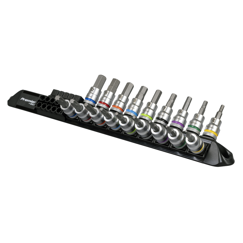 Sealey Premier Platinum Socket Bit Set 18 Piece 3/8" Drive AK6252