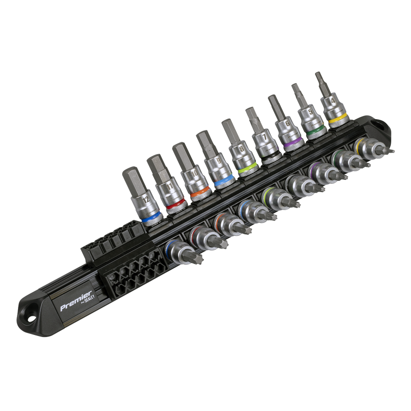 Sealey Premier Platinum Socket Bit Set 18 Piece 3/8" Drive AK6252