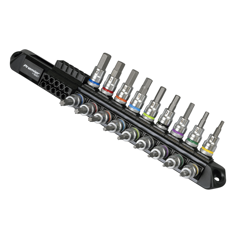 Sealey Premier Platinum Socket Bit Set 18 Piece 3/8" Drive AK6252