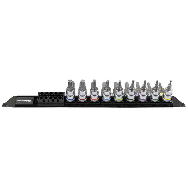 Sealey Premier Platinum Socket Bit Set 18 Piece 3/8" Drive AK6252