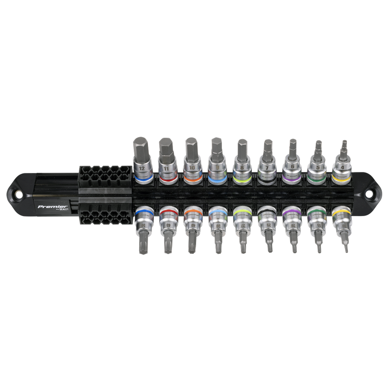 Sealey Premier Platinum Socket Bit Set 18 Piece 3/8" Drive AK6252