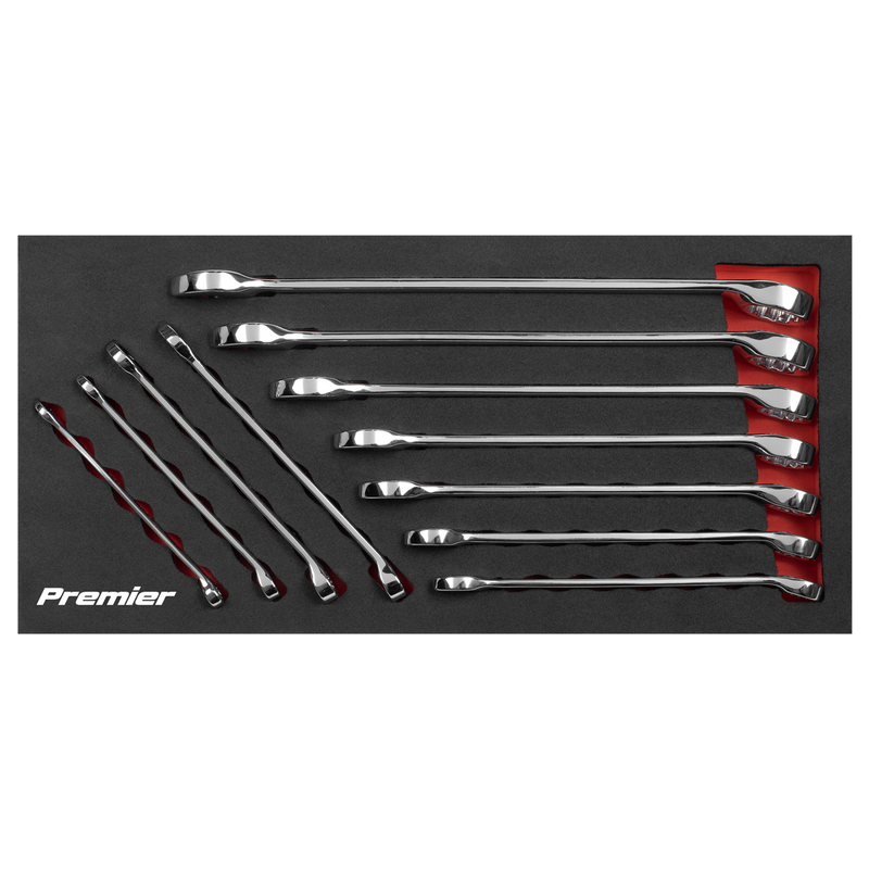 Sealey Premier Combination Spanner Set 11 Piece Chrome Vanadium Steel
