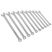 Sealey Premier Extra-Long Combination Spanner Set 10 Piece - 349mm Length