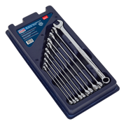 Sealey Premier Extra-Long Combination Spanner Set 10 Piece - 349mm Length