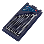 Sealey Premier Extra-Long Combination Spanner Set 10 Piece - 349mm Length