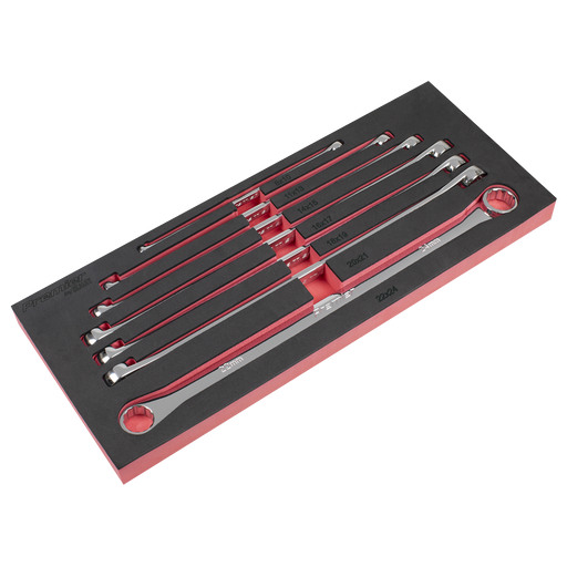 Sealey Premier Extra-Long Double End Ring Spanner Set 7 Piece 430mm
