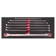 Sealey Premier Extra-Long Double End Ring Spanner Set 7 Piece 430mm