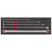 Sealey Premier Extra-Long Double End Ring Spanner Set 5 Piece 410mm