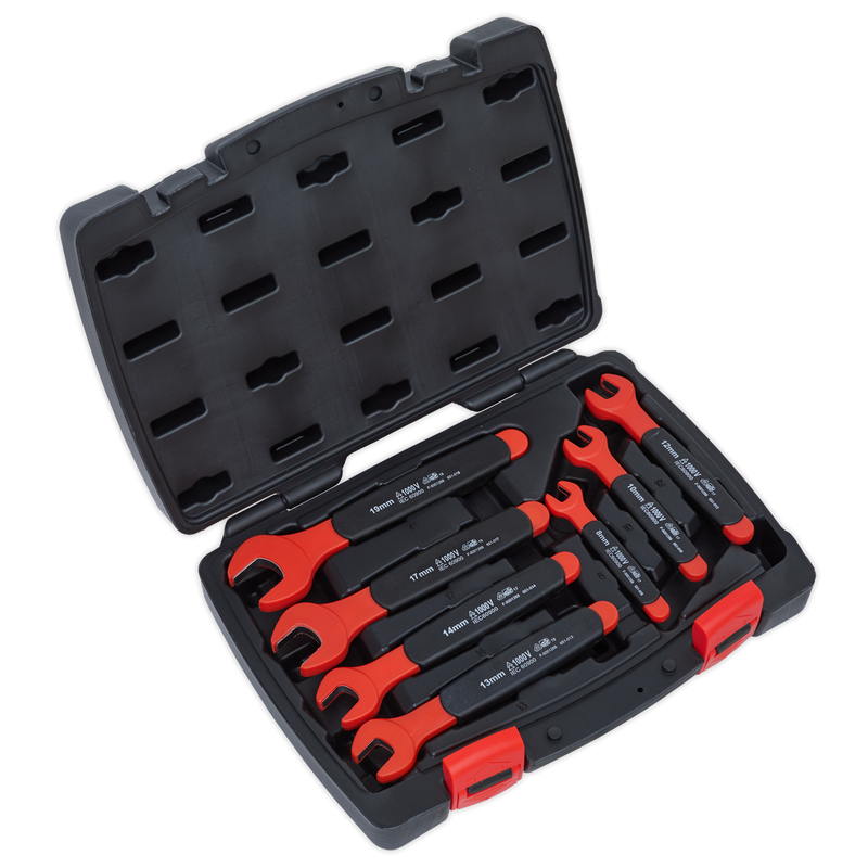 Sealey Premier Insulated Open-End Spanner Set 7 Piece - VDE Approved