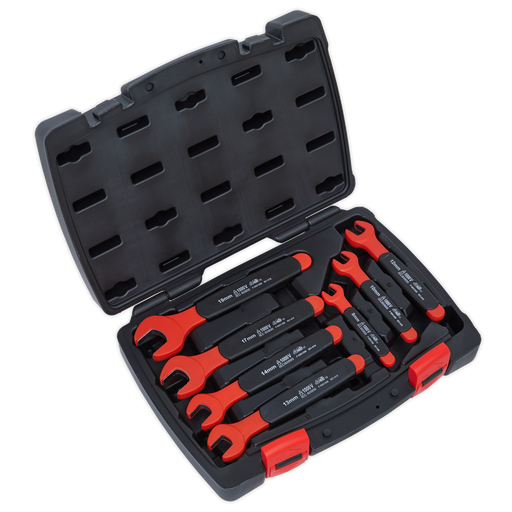 Sealey Premier Insulated Open-End Spanner Set 7 Piece - VDE Approved